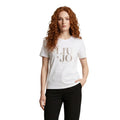 Liu Jo T-shirt Femme Blanc Logo Strass Cœur Col Rond