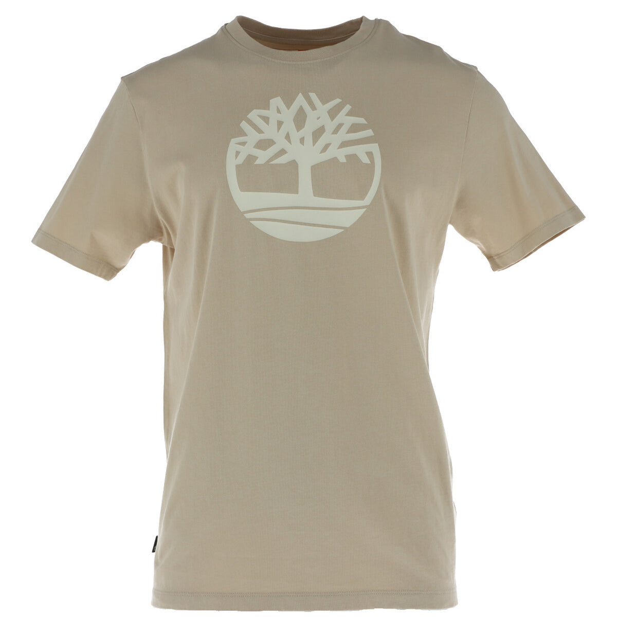 Image 5 : T-shirt Timberland homme noir, détail du motif logo arbre Timberland doré sur fond noir — Delvale