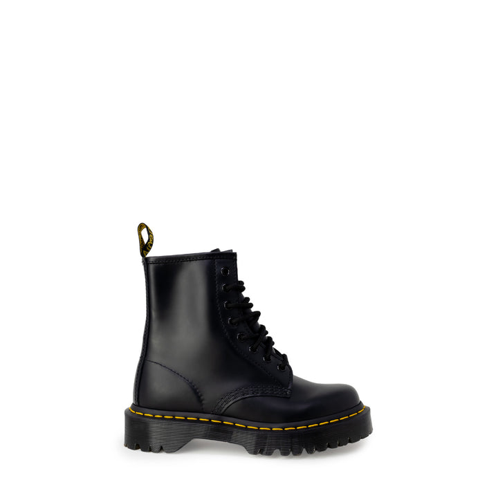 Image 1 : Bottines Dr. Martens 1460 Bex femme en cuir noir, vue de profil — delvale