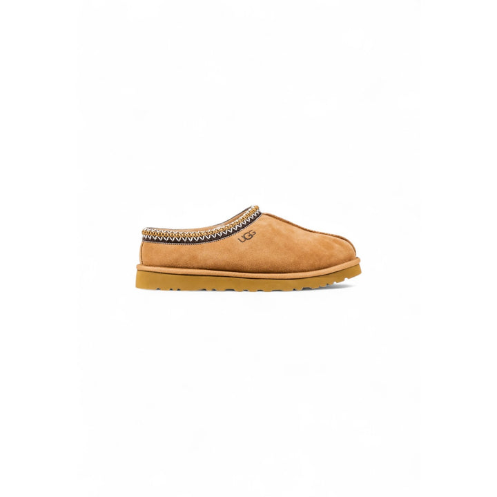 Image 1 : Mules Ugg femme beige en cuir avec semelle caoutchouc — delvale