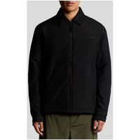 Image 1 : Veste Lyle & Scott homme noire avec fermeture éclair centrale et logo emblématique — Delvale