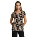 Only Blouse Femme Imprimé Ikat Géométrique Noir & Beige