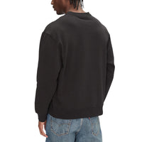 Image 2 : Détail étiquette tissée rectangulaire Calvin Klein Jeans sur sweat noir homme — Delvale