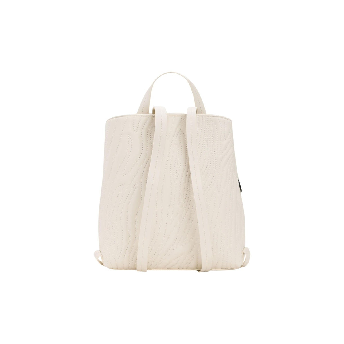 Image 3 : Vue d'ensemble du sac convertible Desigual beige matelassé, silhouette structurée et texture sophistiquée — Delvale
