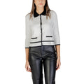 Morgan De Toi Cardigan Femme Blanc Manches 3/4