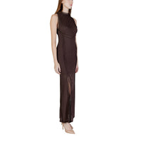 Image 3 : Robe de soirée Guess marron col montant sans manches vue complète — delvale