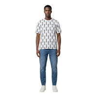 Image 2 : Détail du motif imprimé graphique du t-shirt Antony Morato homme, col rond et manches courtes en pur coton — 9yvwh4-xt