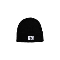 Image 1 : Bonnet Calvin Klein Jeans homme noir en acrylique avec logo brodé — Delvale