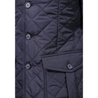 Image 4 : Veste Barbour homme bleue vue de dos, coupe ajustée et matière premium — Delvale