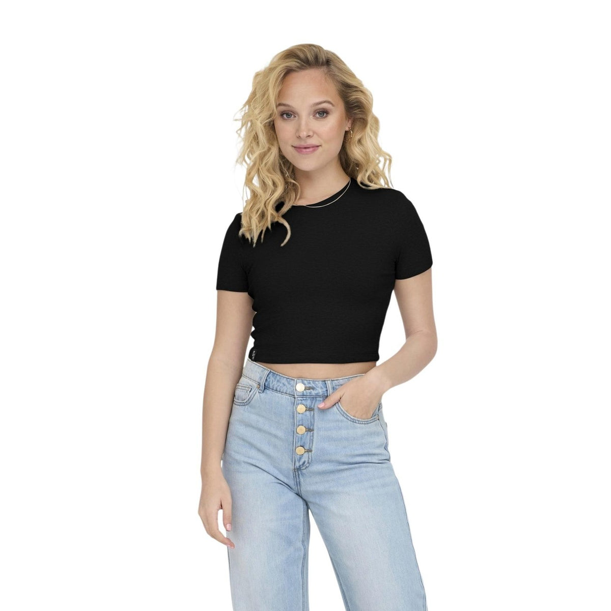 Image 4 : T-shirt Only beige femme en coton organique, parfait pour looks casual chic — delvale