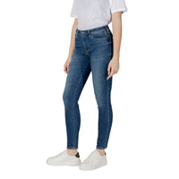 Image 3 : Jean femme Armani Exchange bleu azur coupe moderne vue portée — delvale