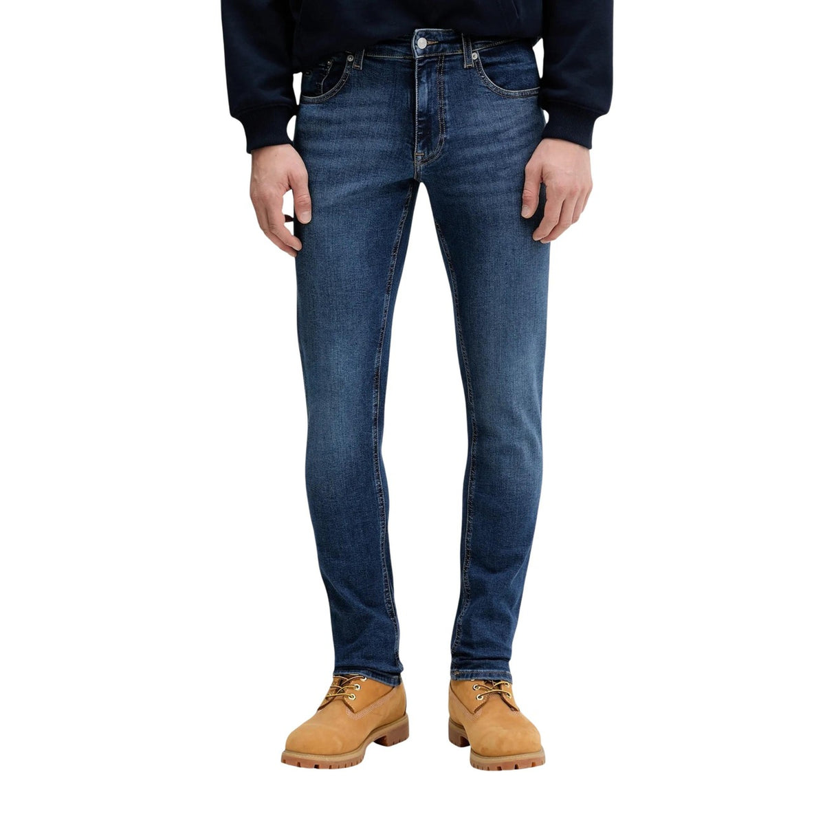 Image 1 : Jean Tommy Hilfiger homme bleu en coton organique, vue de face — Delvale