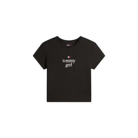 Image 4 : T-shirt blanc Tommy Hilfiger Jeans femme en coton organique, vue d'ensemble — delvale