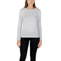 Armani Exchange T-shirt femme blanc manches longues col rond