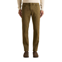 Image 6 : Détail tissu chenille stretch beige du pantalon chino Jeckerson homme — Delvale