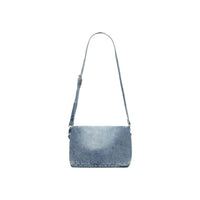 Image 3 : Vue d'ensemble du mini sac Desigual bleu azur avec anse tressée et finitions denim — Delvale