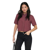 Image 5 : Détail matière et texture chemise Only femme bleue premium — Delvale
