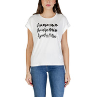 Image 3 : T-shirt femme Morgan De Toi blanc coupe ajustée matière coton modal — delvale
