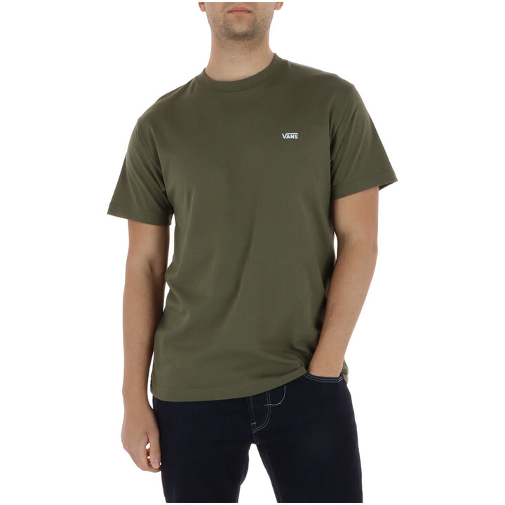 Image 1 : T-shirt homme Vans vert col rond manches courtes vue de face — delvale