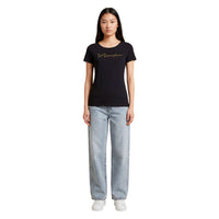 Image 3 : Vue dos t-shirt Ea7 femme noir ajusté imprimé moderne — delvale
