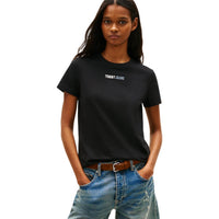 Image 4 : Vue arrière t-shirt femme beige Tommy Hilfiger Jeans en coton organique — Delvale