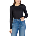 Calvin Klein Jeans T-shirt Manches Longues Côtelé Logo Femme