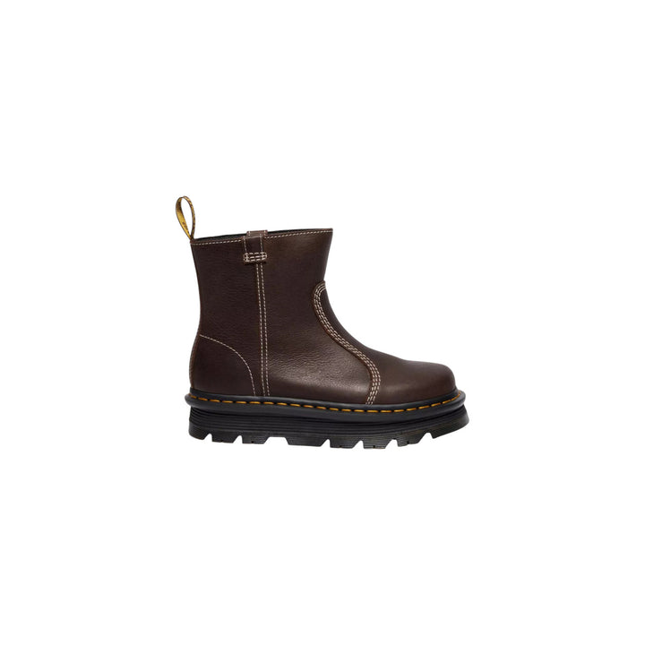 Image 1 : Bottines Dr. Martens Zebzag Rigger Slip On marron femme en cuir premium — delvale