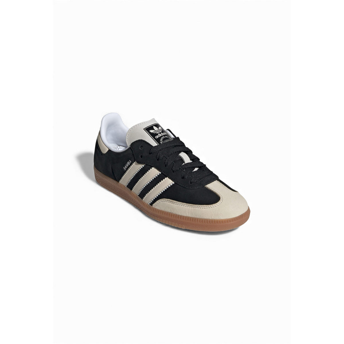 Image 3 : Adidas Originals Samba OG Femme vue arrière, contrefort crème et talon renforcé noir — Delvale