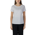 T-shirt Armani Exchange Femme Coton Blanc Col Rond Manches Courtes