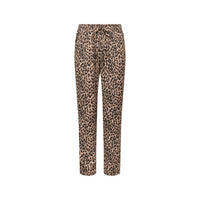 Image 3 : Détail de la taille haute élastiquée du pantalon Only imprimé léopard avec nœud décoratif — Delvale