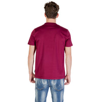 Image 2 : Détail t-shirt Icon bordeaux homme, coupe classique et finitions soignées — delvale