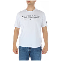 Image 5 : Vue de profil du t-shirt North Sails homme jaune, coupe droite et col rond mis en valeur — Delvale