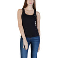 Guess Active Débardeur Femme Noir Logo Triangle