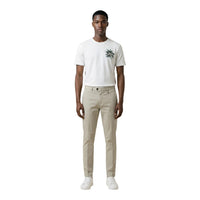 Image 3 : Détail du motif palmiers aquarelle vert sur t-shirt Antony Morato blanc pur coton col rond homme — 9yvwh4-xt