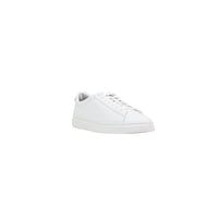 Baskets Boss Gary homme blanc cuir vue 3/4 avant logo Boss contrefort
