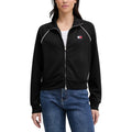 Tommy Hilfiger Jeans Sweat Zippé Femme Noir Liseré Blanc Col Montant
