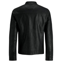 Image 2 : Jaquette Jack & Jones homme noire manches longues et poches frontales, vue de détail — delvale