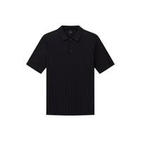 Polo Armani Exchange homme noir à plat — col boutons coton manches courtes Ref. XM001292