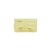 Image 1 : Portefeuille Desigual femme jaune vif avec fermeture zip et bouton, vue de face — Delvale