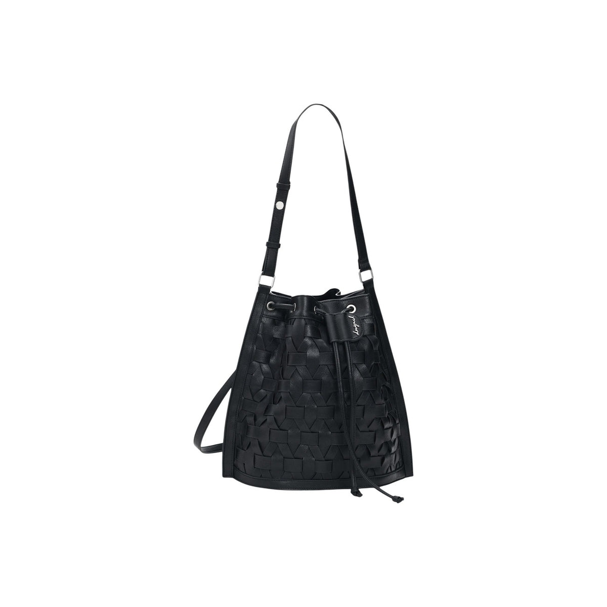 Image 2 : Sac Desigual femme noir porté en sac à dos, détail des bretelles convertibles — delvale