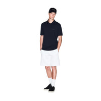 Bermuda Armani Exchange homme blanc – vue portée avec polo et sneakers