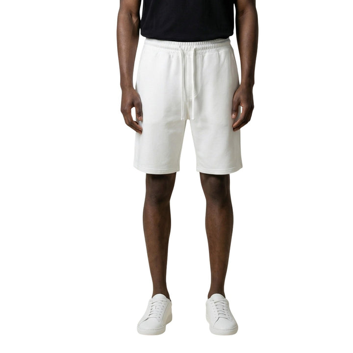 Image 1 : Short homme Gianni Lupo multicolore en coton molletonné avec cordon et poches, vue de face — delvale