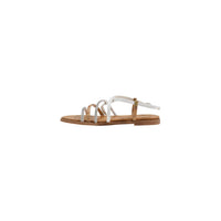 Image 3 : Sandales Alviero Martini Prima Classe femme, focus sur la bride arrière avec boucle dorée réglable et lanières multibrins — Delvale