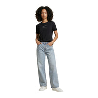 Image 2 : T-shirt Calvin Klein Jeans femme noir col rond manches courtes vue de dos — Delvale