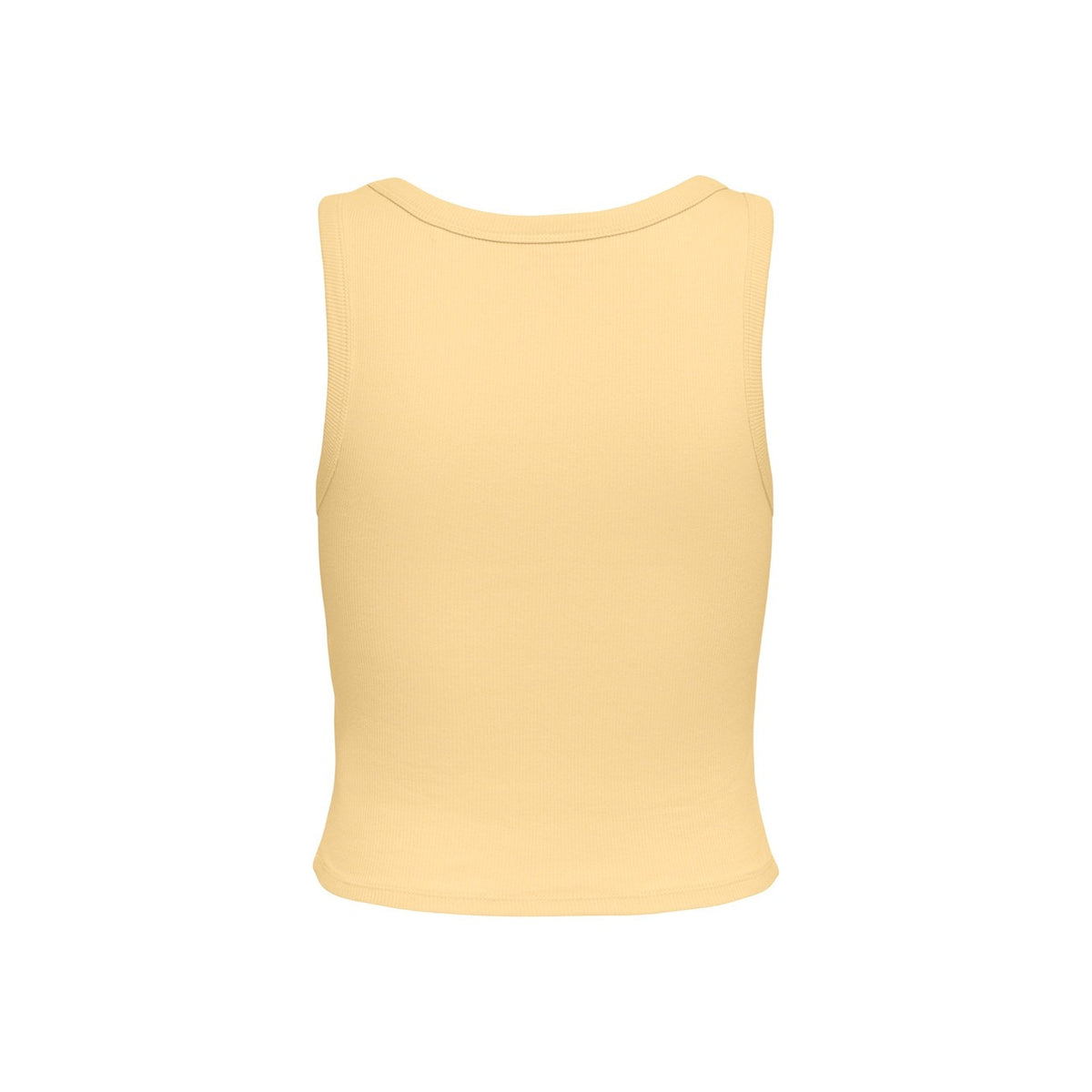Image 2 : Débardeur Only jaune femme coton-élasthanne, détail coupe ajustée — Delvale