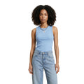 Calvin Klein Jeans Débardeur Femme Bleu Azur Col Rond