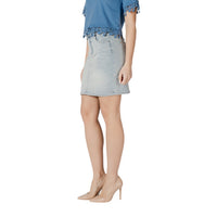 Image 3 : Vue d'ensemble jupe femme bleu azur Morgan De Toi style casual chic — delvale