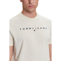 Image 2 : T-shirt Tommy Hilfiger Jeans beige coton organique vue détaillée — Delvale