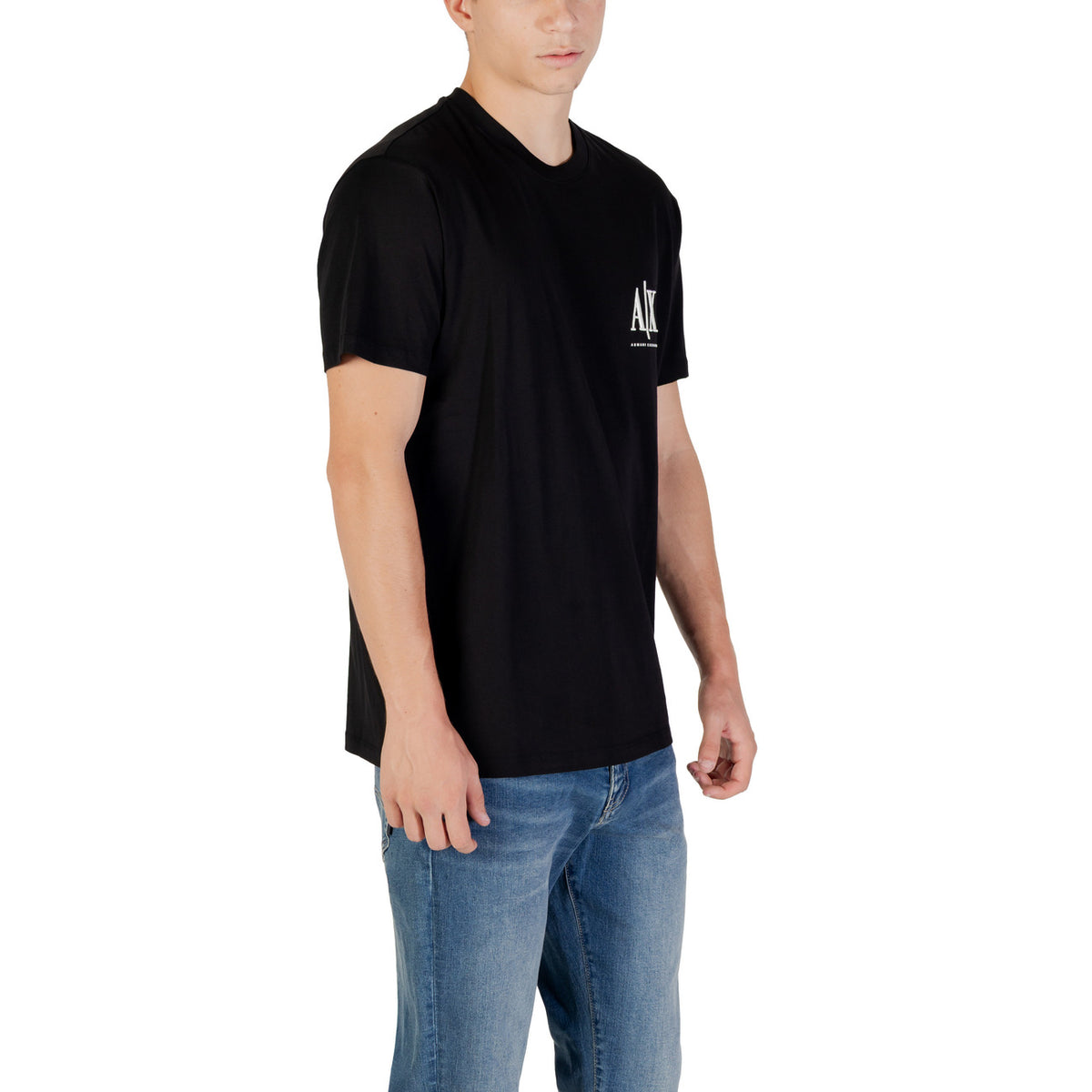 Image 3 : T-shirt Armani Exchange noir homme, vue de dos avec logo de la marque — Delvale