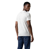 T-shirt Armani Exchange beige vue portée de dos — tombé coton encolure ronde silhouette droite